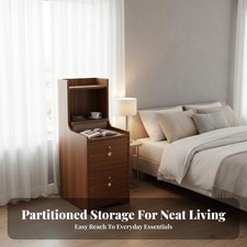 Narrow Bedside Locker Lockable